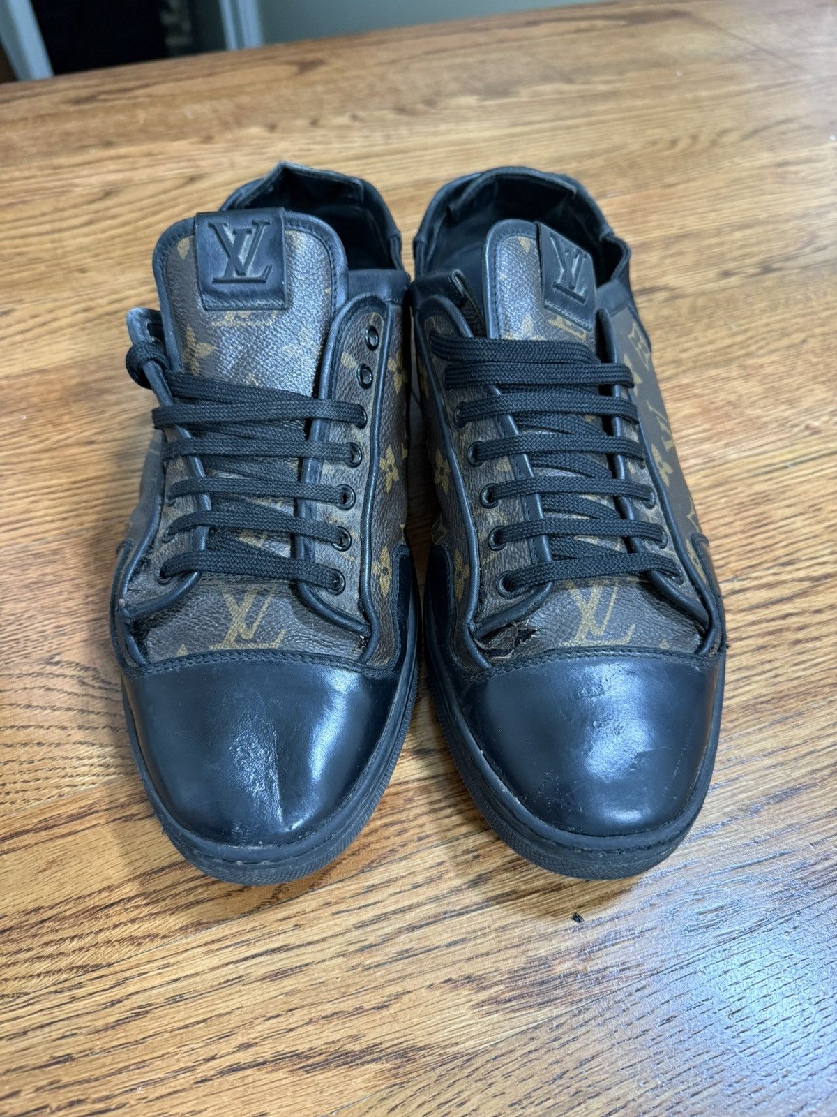Louis Vuitton Louis Vuitton Calfskin Monogram Slalom Sneakers Leather Size US 9.5 / EU 42-43 - 15 Thumbnail