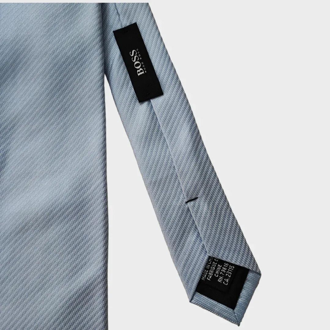 Hugo Boss HUGO BOSS SILK BLUE TIE - FASHIONELLA Size ONE SIZE - 7 Thumbnail