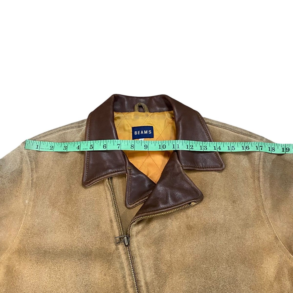 Beams Japan × Vintage Vintage 90s Beams Suede Leather Zipper Jacket M Size Size US M / EU 48-50 / 2 - 18 Thumbnail