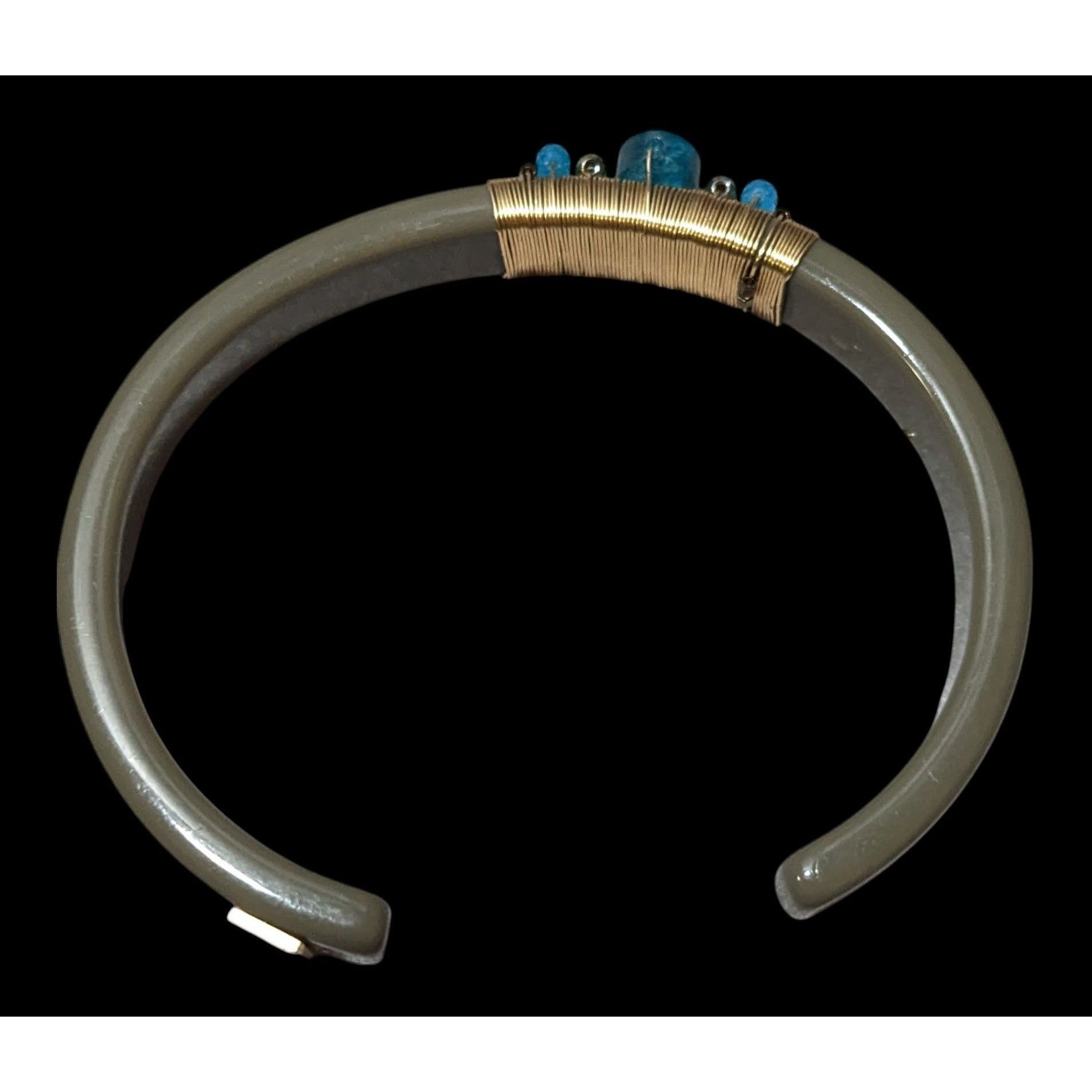 Other Zag Studious Grey And Gold Blue Gemmed Cuff Bracelet Size ONE SIZE - 6 Thumbnail
