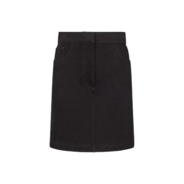 Fendi Fendi High-Waisted Black Denim Skirt for Women 0079 Size 38" / US 16 / IT 52 - 1 Thumbnail