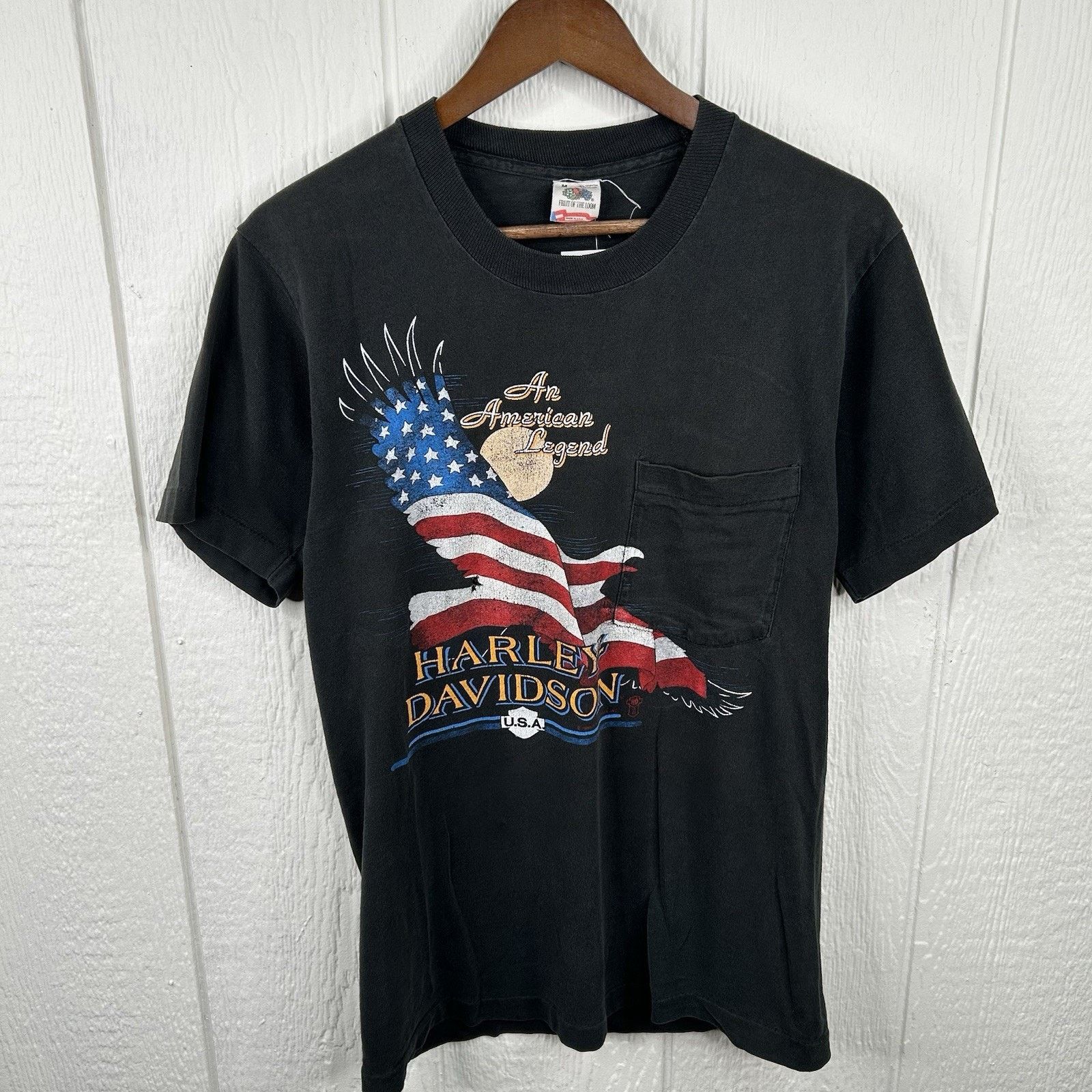 Harley Davidson 1989 Harley Davidson Eagle 3D Emblem “black” Tee Size M Size US M / EU 48-50 / 2 - 1 Thumbnail