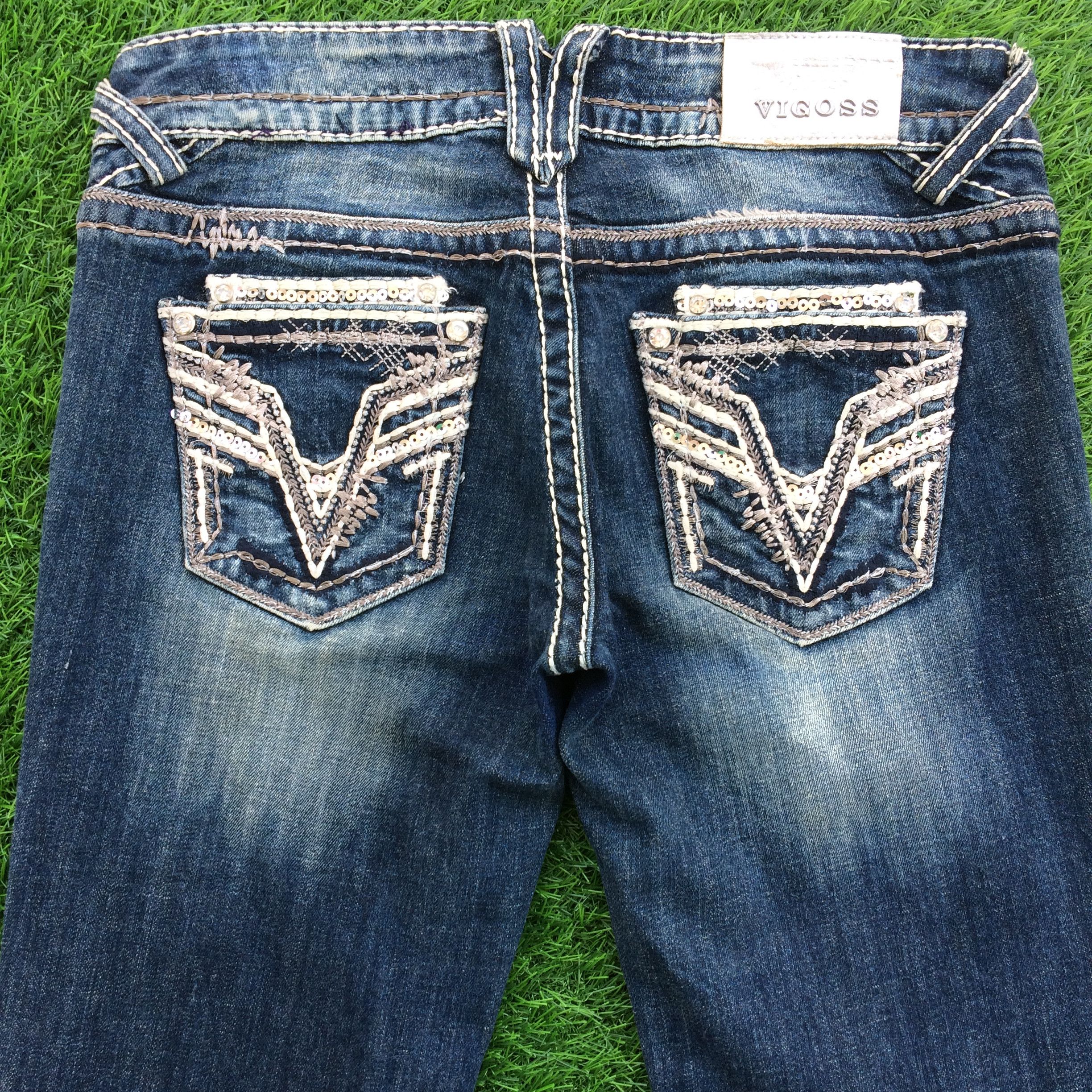 Japanese Brand Low Waist Flared Denim Pants #D-838 Size 28" / US 6 / IT 42 - 1 Thumbnail