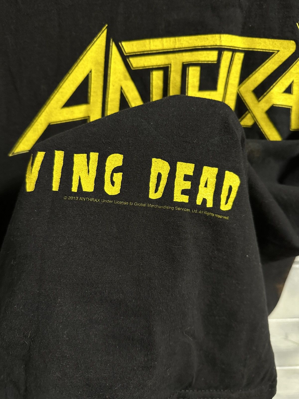 Band Tees Rare Vintage T-Shirt ANTHRAX 2013 AMONG THE LIVING DEAD Size US L / EU 52-54 / 3 - 6 Thumbnail