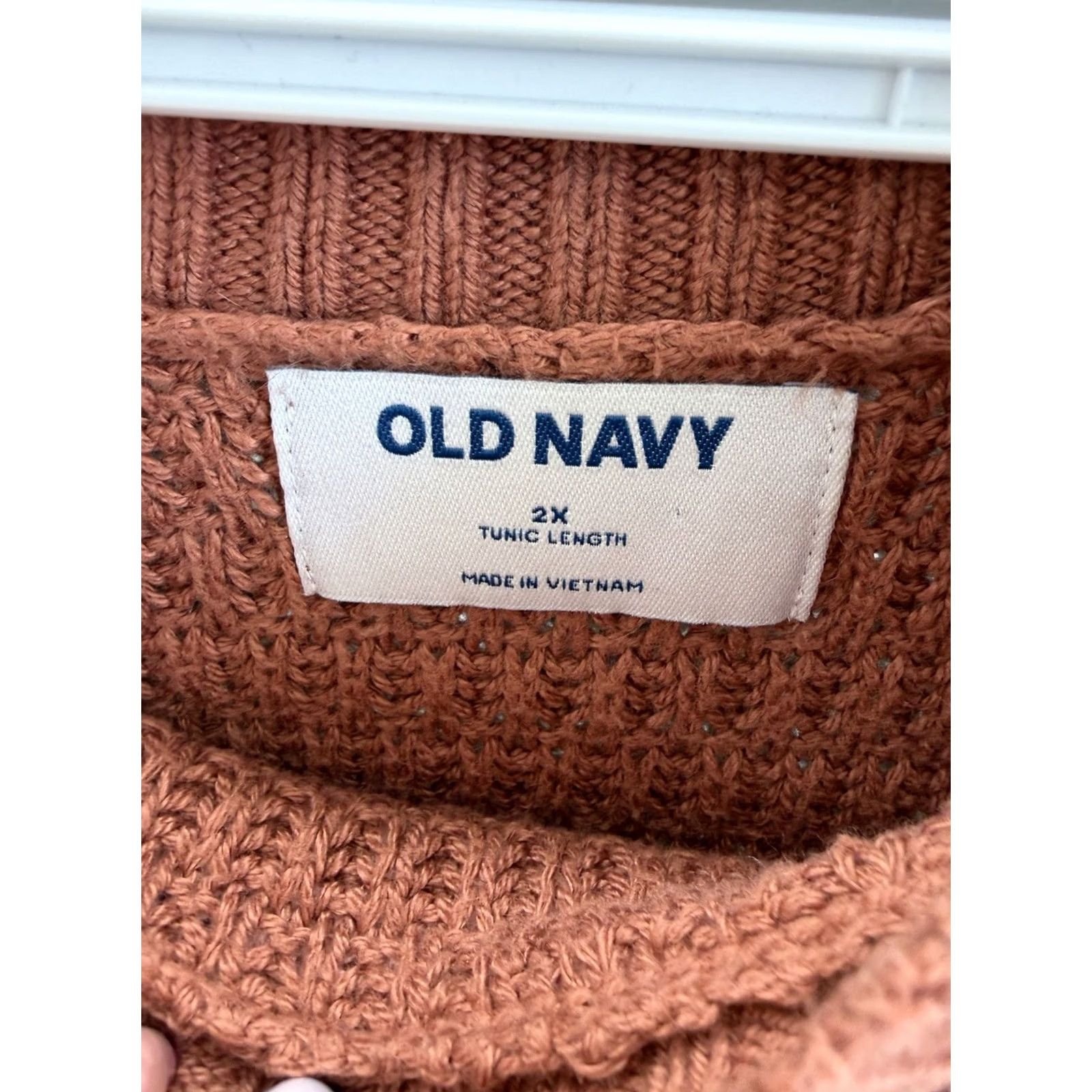 Old Navy Old Navy Sweater Women's 2X Knit Orange Long Sleeve Tunic Shaped Crew Neck Pullover Casual Knitwear Size XXL / US 16-18 / IT 52-54 - 3 Thumbnail