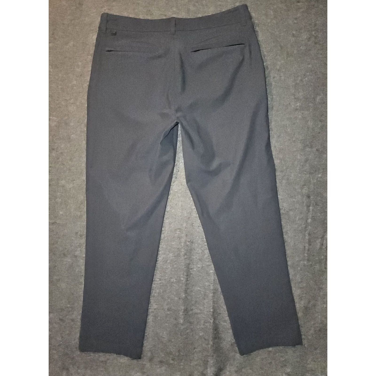 Vintage VRST Performance Pants Men's 34x30 Gray Low Rise Stretch Active Golf Dress Pants Regular Rise Pockets Zipped Pockets Logo City Preppy Sports Mens Size US 34 / EU 50 - 6 Thumbnail