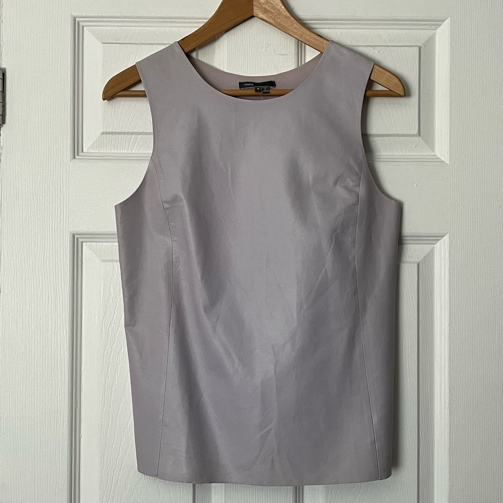 Vince Vince Leather/Silk Tank Top - Size 8 - NWT Size M / US 6-8 / IT 42-44 - 1 Thumbnail