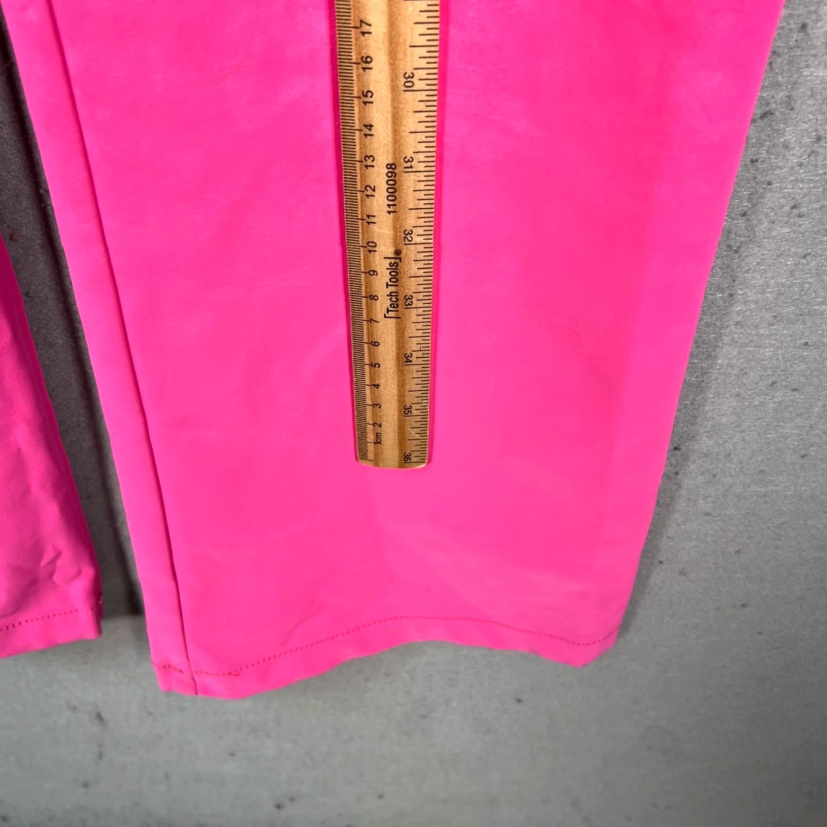 I.AM.GIA I.AM.GIA Womens XS Bright Pink Faux Leather Straight Leg Belted Pants Size 26" / US 2 / IT 38 - 6 Thumbnail