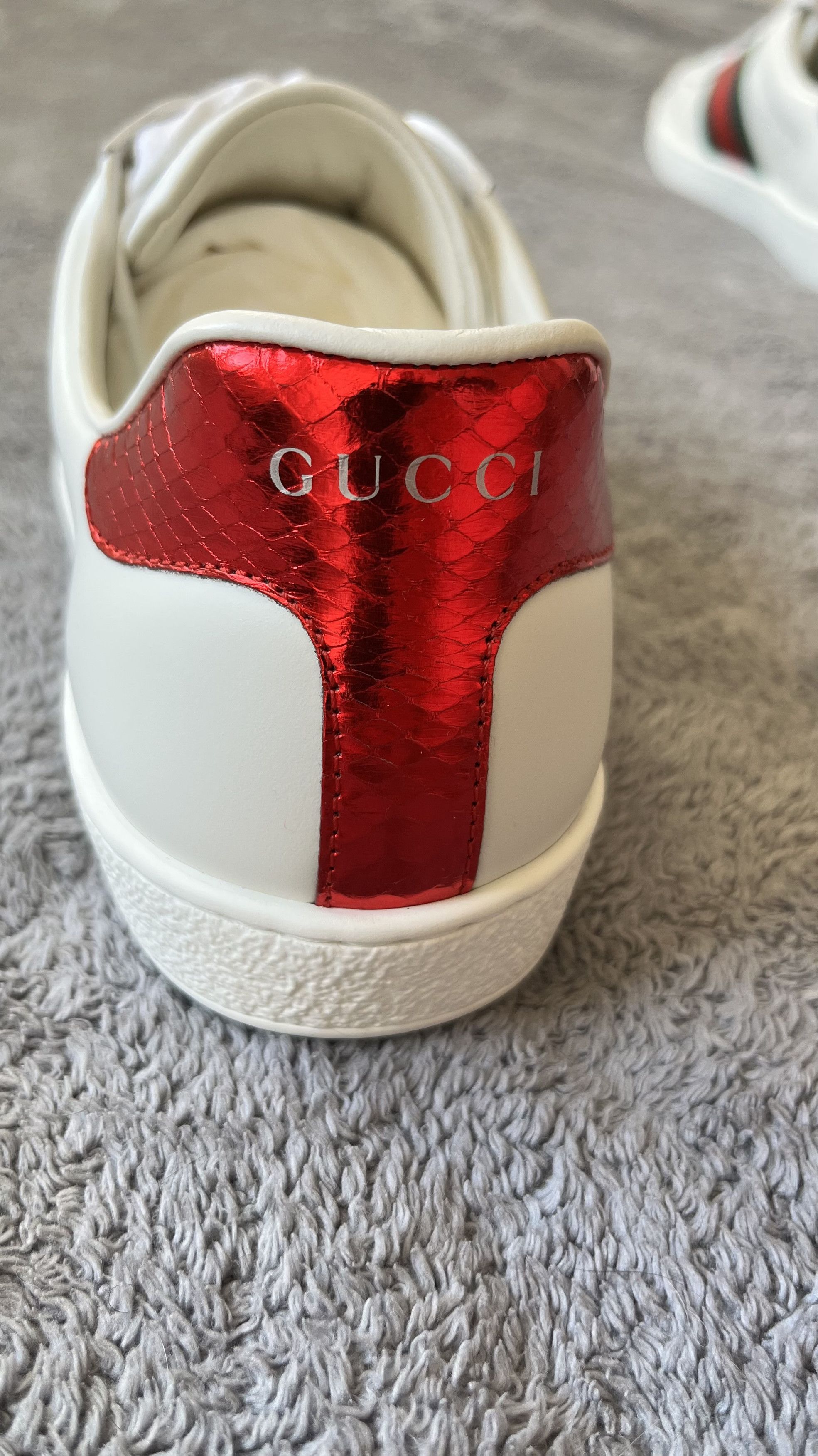 Gucci Gucci Ace Embroidered Snake Sneakers – White Size US 9 / EU 42 - 13 Thumbnail