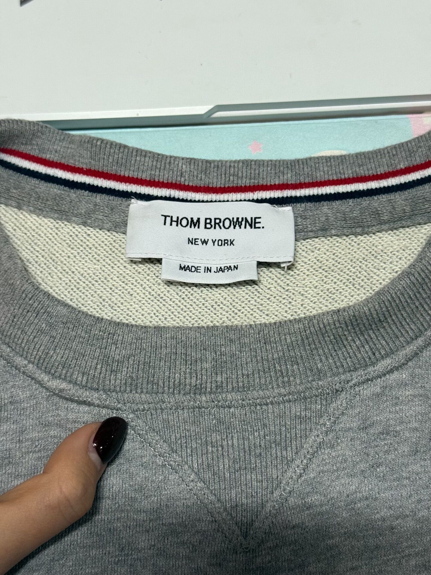 Thom Browne thom browne gray crewneck sweatshirt for men Size US M / EU 48-50 / 2 - 3 Thumbnail