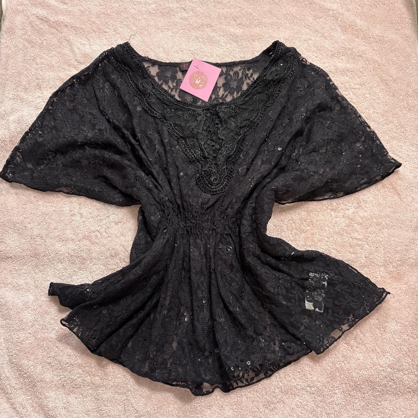Other y2k grunge beaded lace blouse Size S / US 4 / IT 40 - 1 Thumbnail
