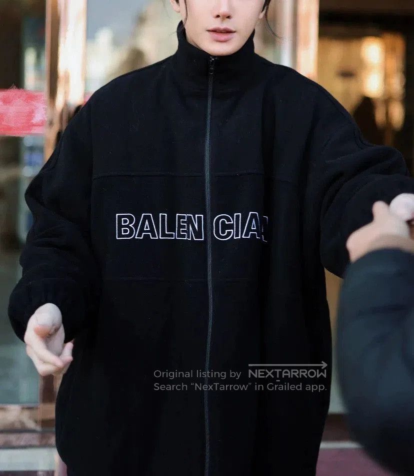 Balenciaga Balenciaga Black Logo Wool Blend Jacket. Size US L / EU 52-54 / 3 - 4 Thumbnail