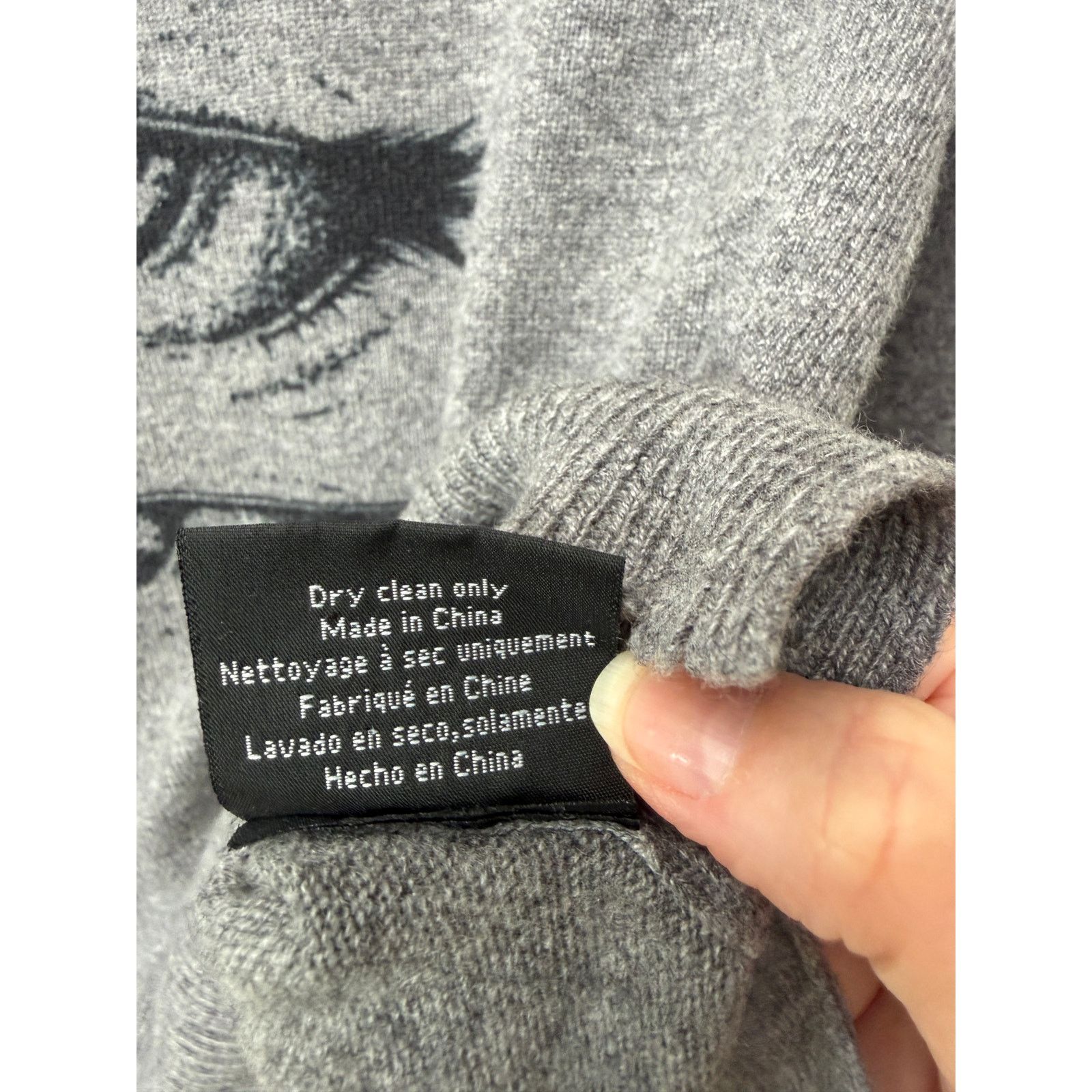 Other Artelier Nicole Miller Cashmere Eye Sweater Women P Gray Size S / US 4 / IT 40 - 12 Thumbnail