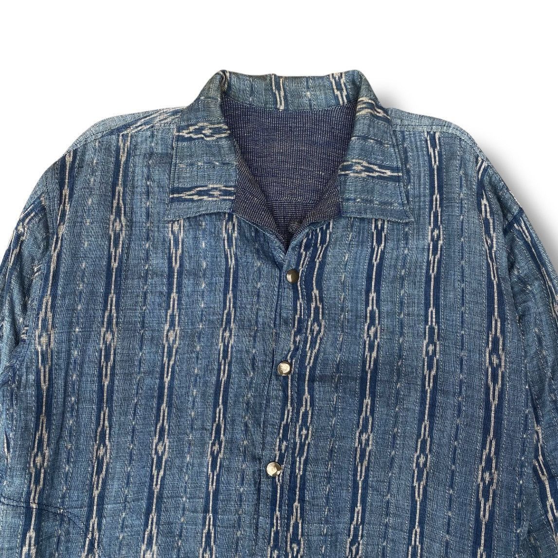 Vintage Vintage 90s Folk Art Woven Reversible Denim Chore Jacket. Size US XL / EU 56 / 4 - 2 Thumbnail
