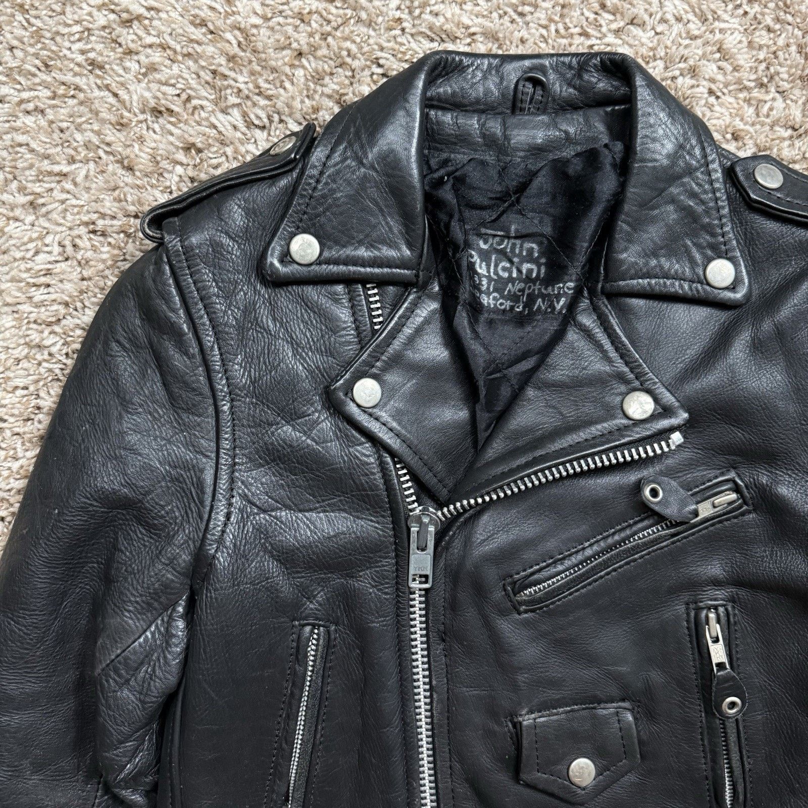 Vintage Vintage 90’s Black Leather Moto Biker Jacket Motorcycle Punk Size XXS / US 00 / IT 34 - 6 Thumbnail