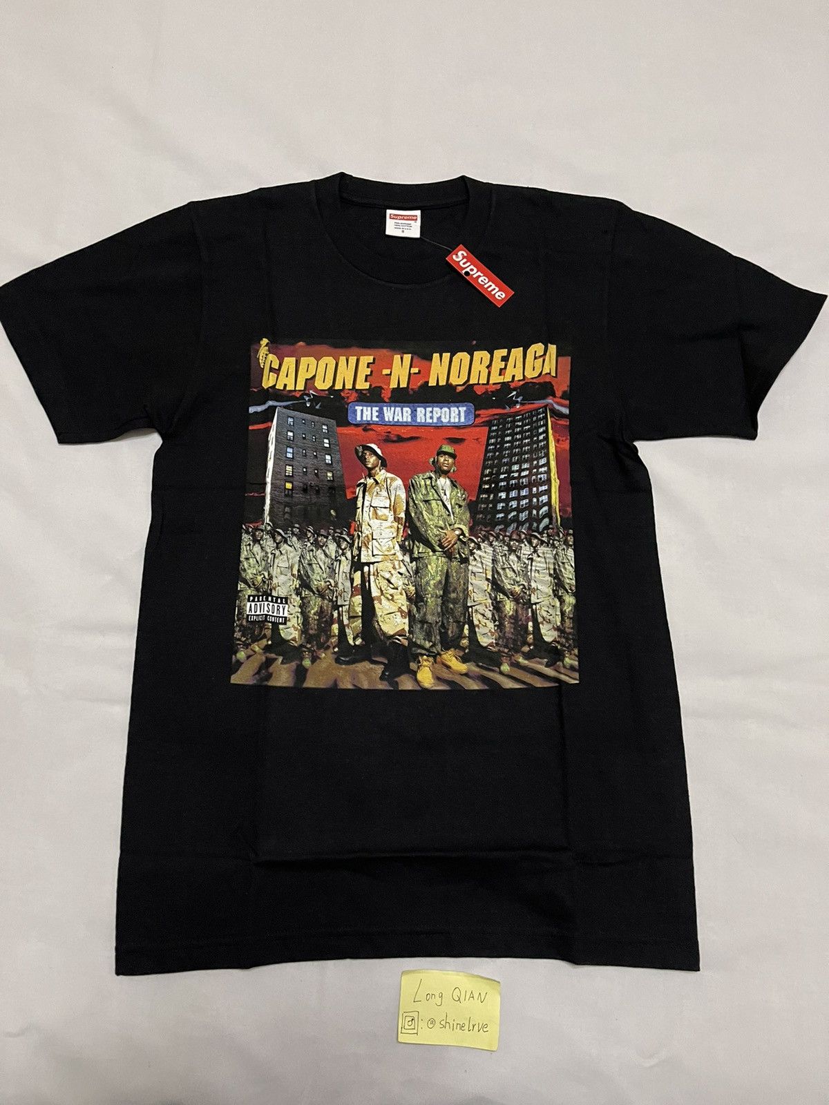Supreme Supreme the word report cnn tee black Grailed