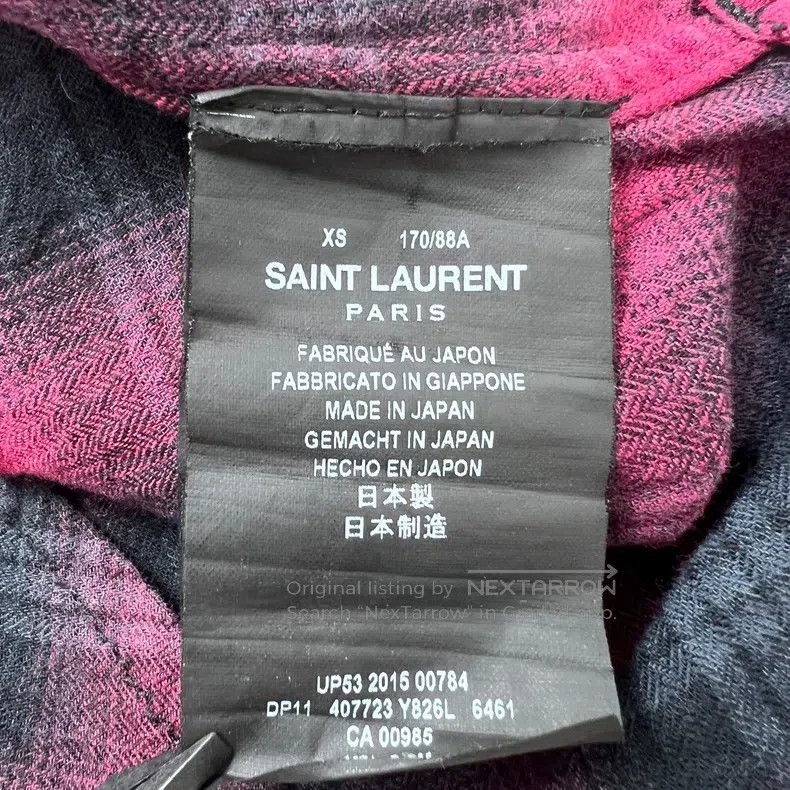Saint Laurent Paris Saint Laurent Paris Black and Red Plaid Shirt Size US XS / EU 42 / 0 - 6 Thumbnail