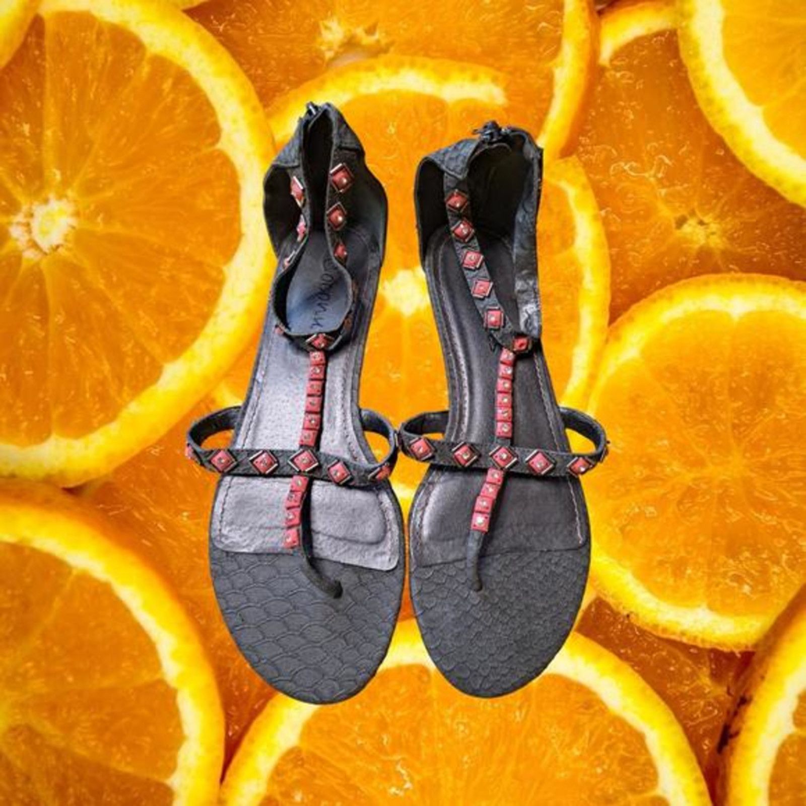 Other Coconuts Beaded Sandals‎ with Zipper Backs Size 9 Size US 9 / IT 39 - 1 Thumbnail