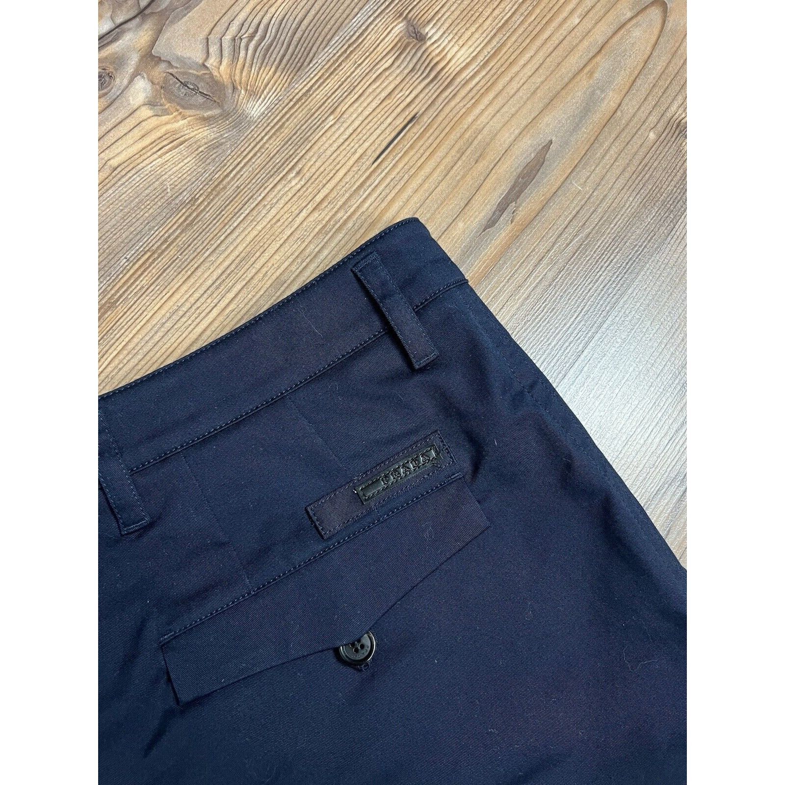 Prada MINT! Prada Red Tab Women`s Blue Straight Classic Shorts Siz Size 32" / US 10 / IT 46 - 9 Thumbnail