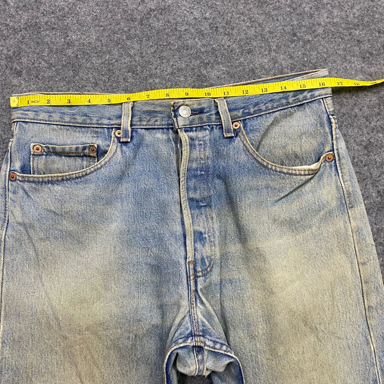 Levi's Vintage 90s Levis 501 Distressed denim Kurt Cobain Style Size US 33 - 4 Thumbnail