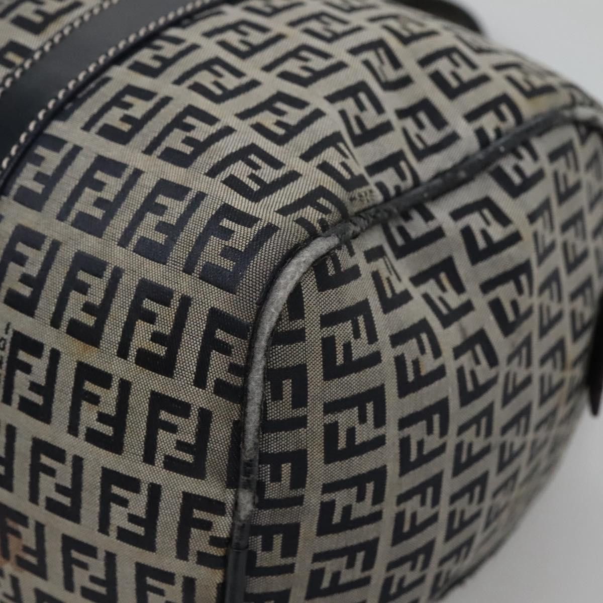 Fendi FENDI Zucchino Canvas Boston Bag Navy Silver Size ONE SIZE - 12 Thumbnail