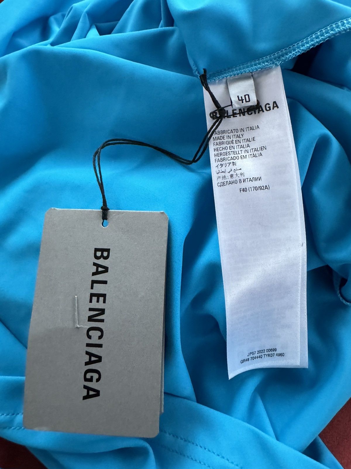 Balenciaga Balenciaga spandex mini dress in cyan, size M-L Size M / US 6-8 / IT 42-44 - 8 Thumbnail