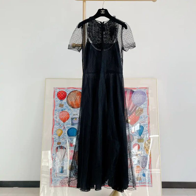 Dior Black Nylon Short Sleeve Dress 0089