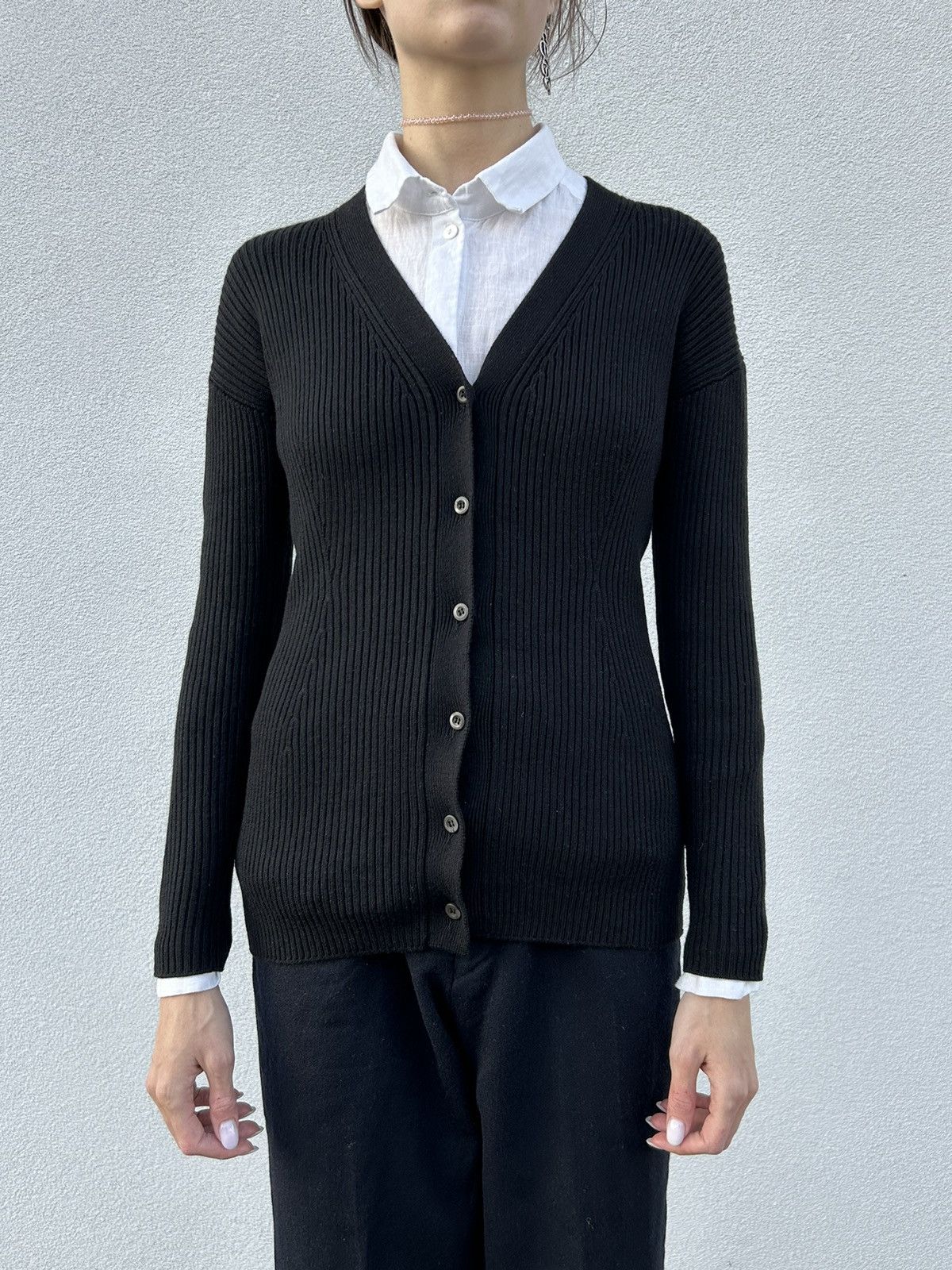 image of Prada Wool Cardigan in Black, Women's (Size XS)