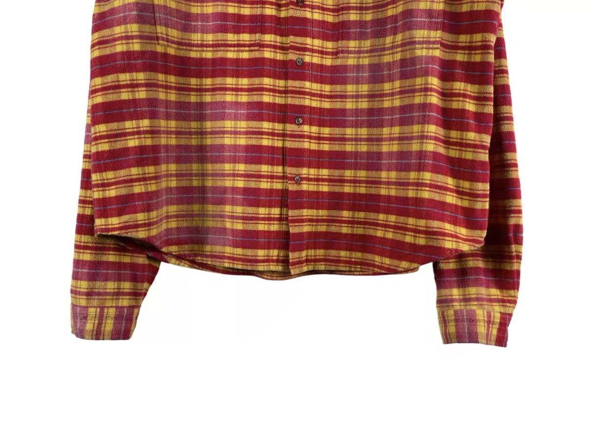 By Far Far Archive Orange-Red Vintage Faded Flannel Plaid Shirt J31 Size US S / EU 44-46 / 1 - 4 Thumbnail