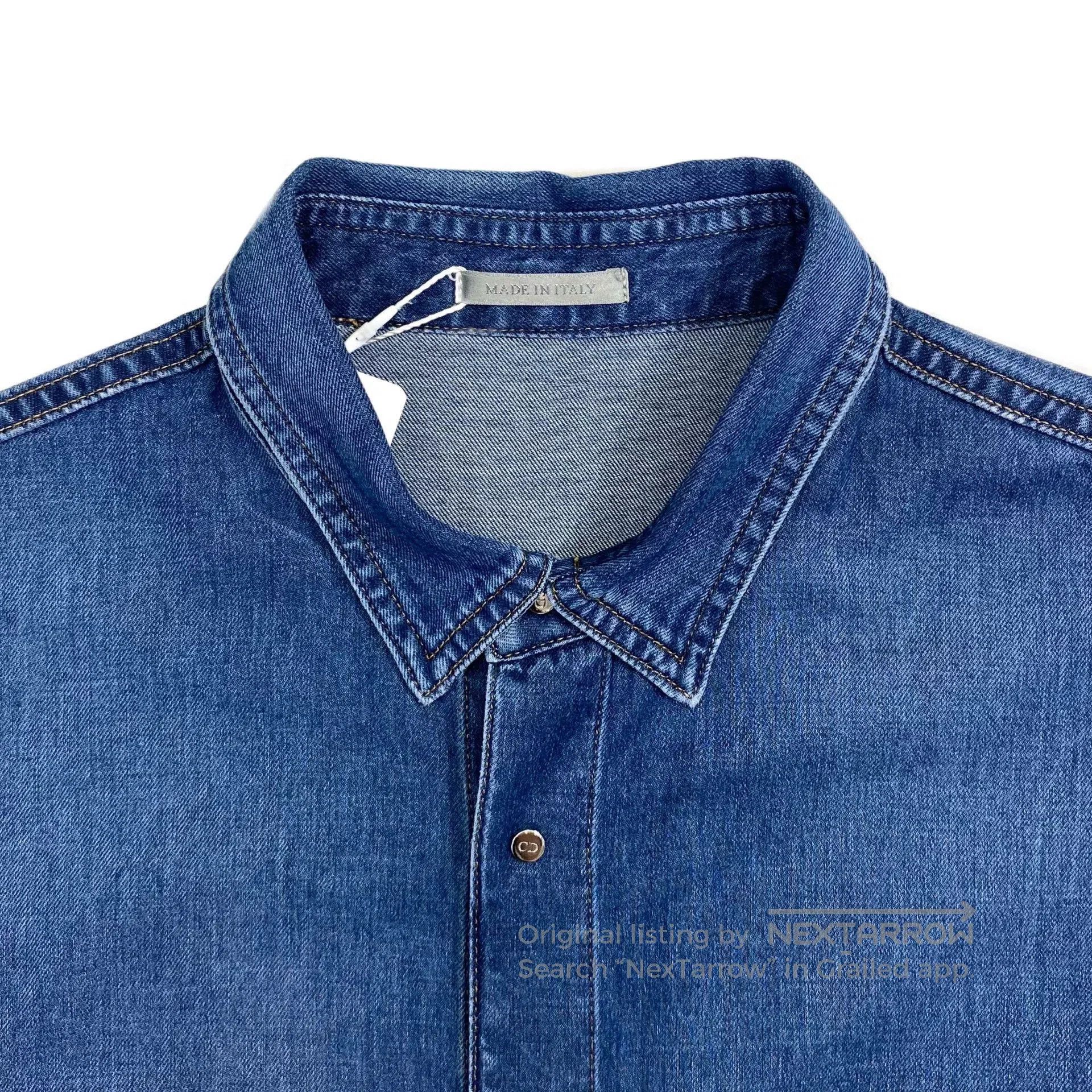 Dior dior dark blue denim short sleeve shirt. Size US M / EU 48-50 / 2 - 3 Thumbnail