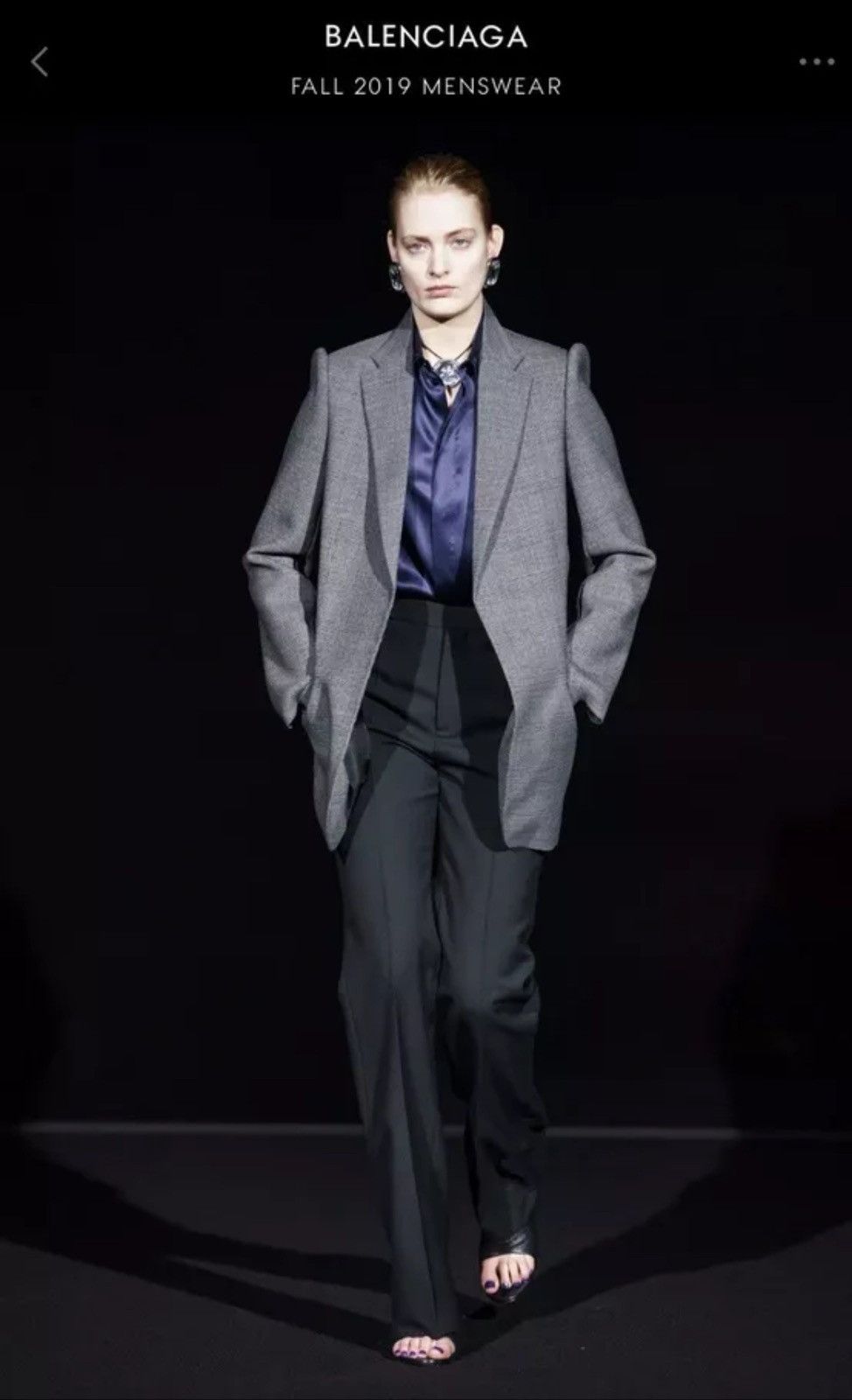 Balenciaga Balenciaga Suspended Shoulder Blazer Size 48R - 1 Thumbnail