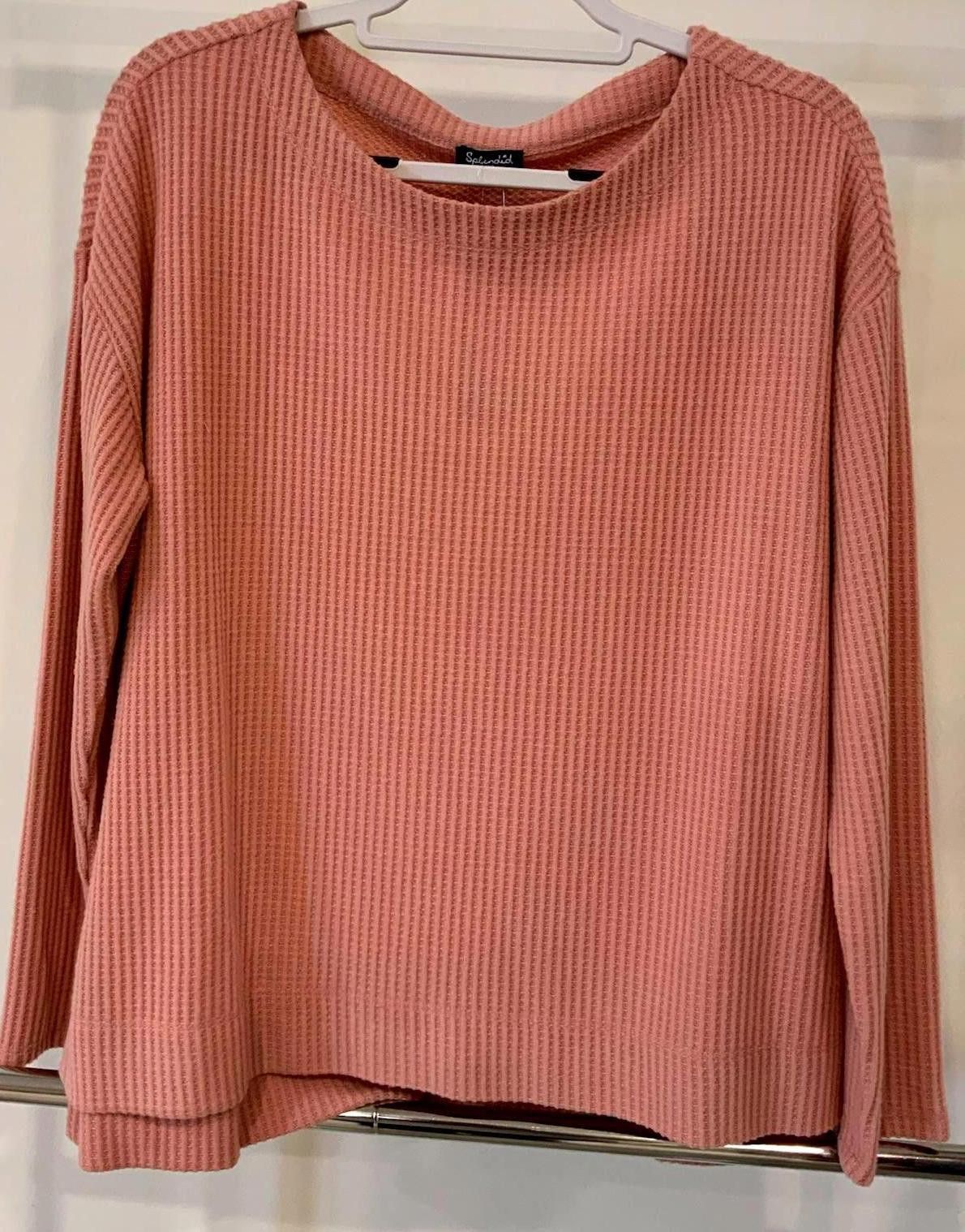 Splendid Splendid Women's Ribbed Knit Sweater - Large - Cozy Pink Size L / US 10 / IT 46 - 1 Thumbnail