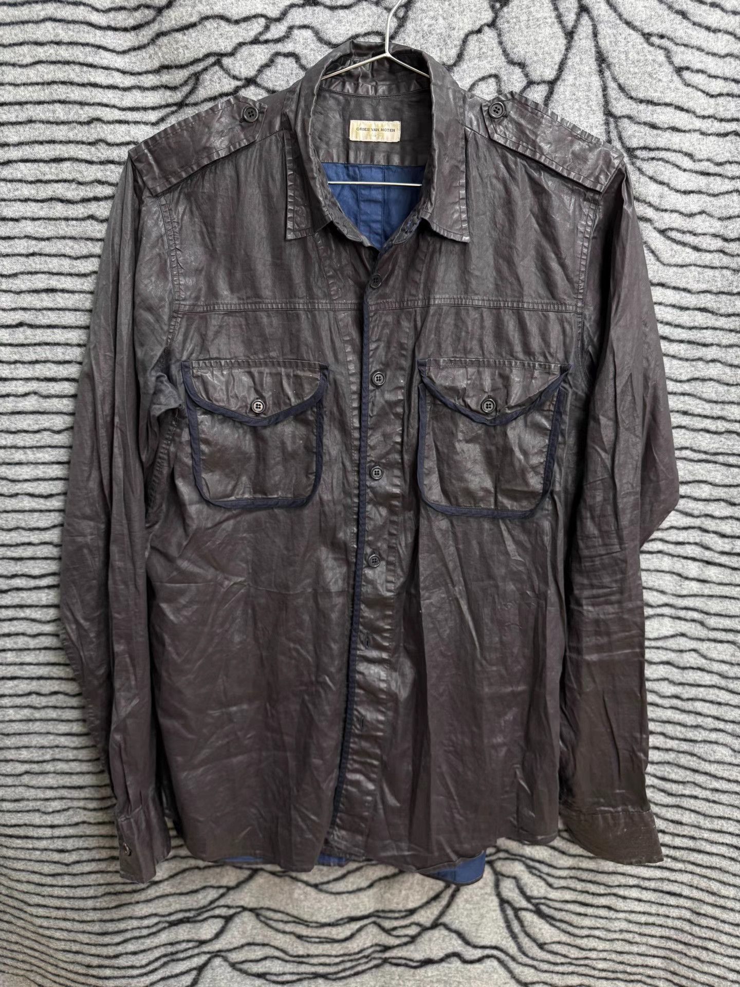 Dries Van Noten Brown Long Sleeve Button-Up Shirt Size S Size US S / EU 44-46 / 1 - 1 Thumbnail