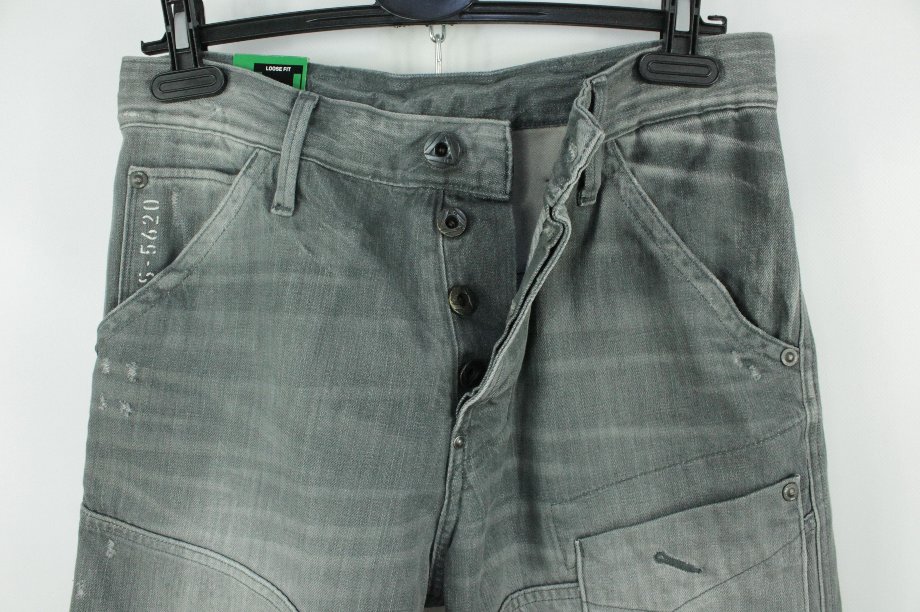 G-Star G-Star Raw Skiff 5620 3D Loose Gray Denim Baggy Jeans Size US 29 - 4 Thumbnail
