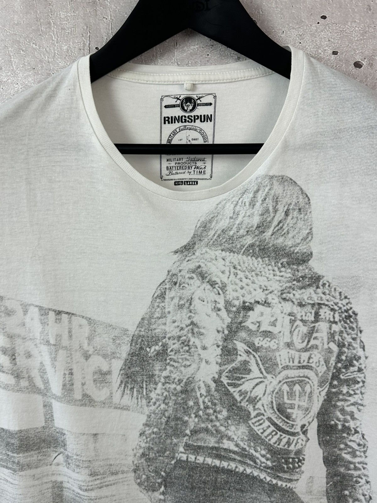 Ringspun Vintage Ringspun Printed White T-shirt Size US L / EU 52-54 / 3 - 5 Thumbnail