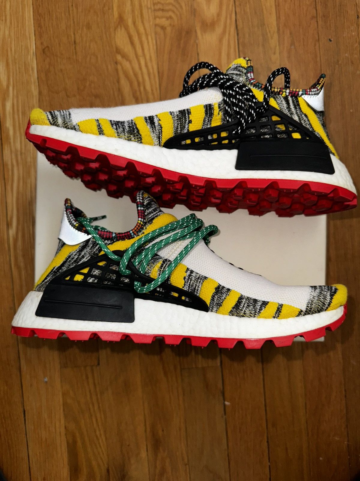 Adidas × Pharrell Pharrell x NMD Human Race Trail “Solar Pack” Size US 9 / EU 42 - 2 Thumbnail