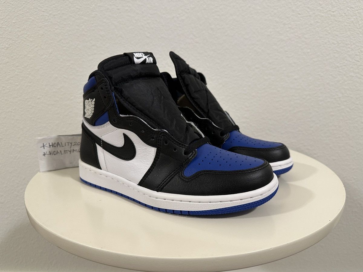 image of Air Jordan 1 Retro High OG Royal Toe 555088 041 Shoes in Blue, Men's (Size 7)