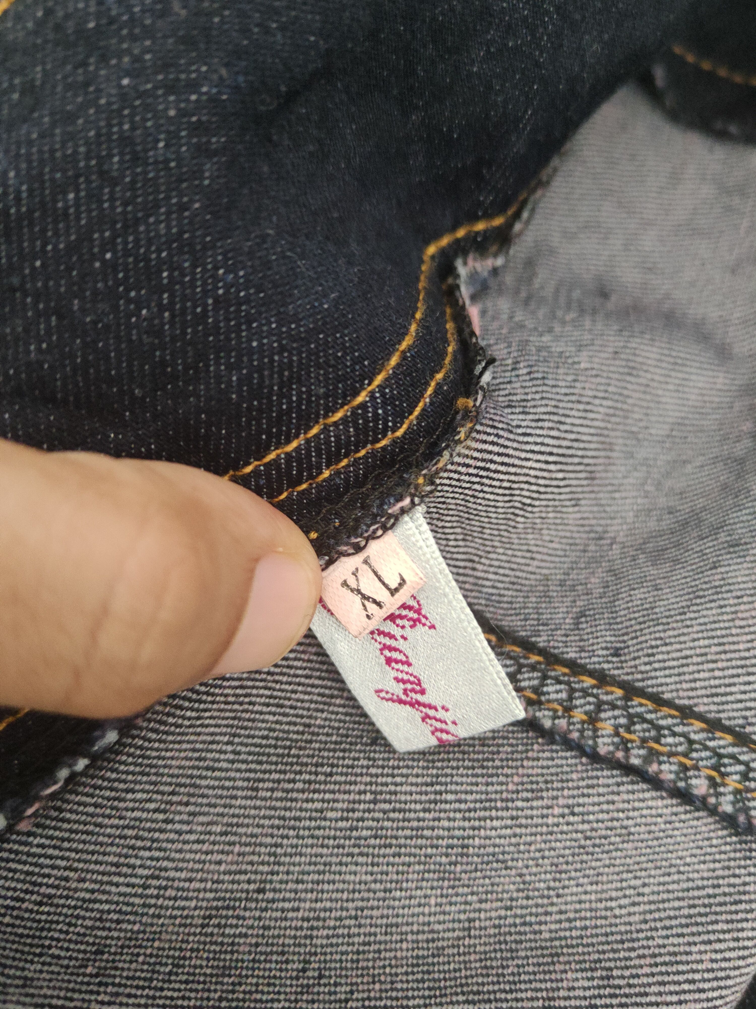 Japanese Brand × Vintage Avant Garde by Jianjian Yilian DarkBlue Denim Skirt Jumpsuit Size 35" - 9 Thumbnail