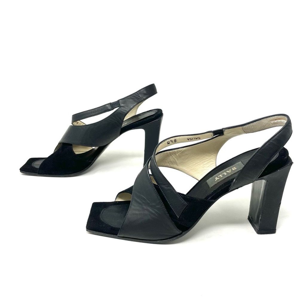 Bally Bally Salisa Black Square Toe Heeled Sandals Size 8.5 Size US 8.5 / IT 38.5 - 3 Thumbnail