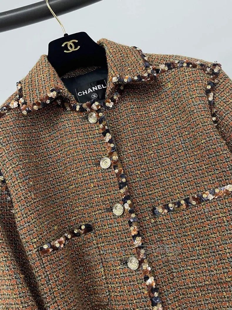 Chanel Chanel 25A high-end handicraft workshop coffee brown twill Size XS / US 0-2 / IT 36-38 - 3 Thumbnail