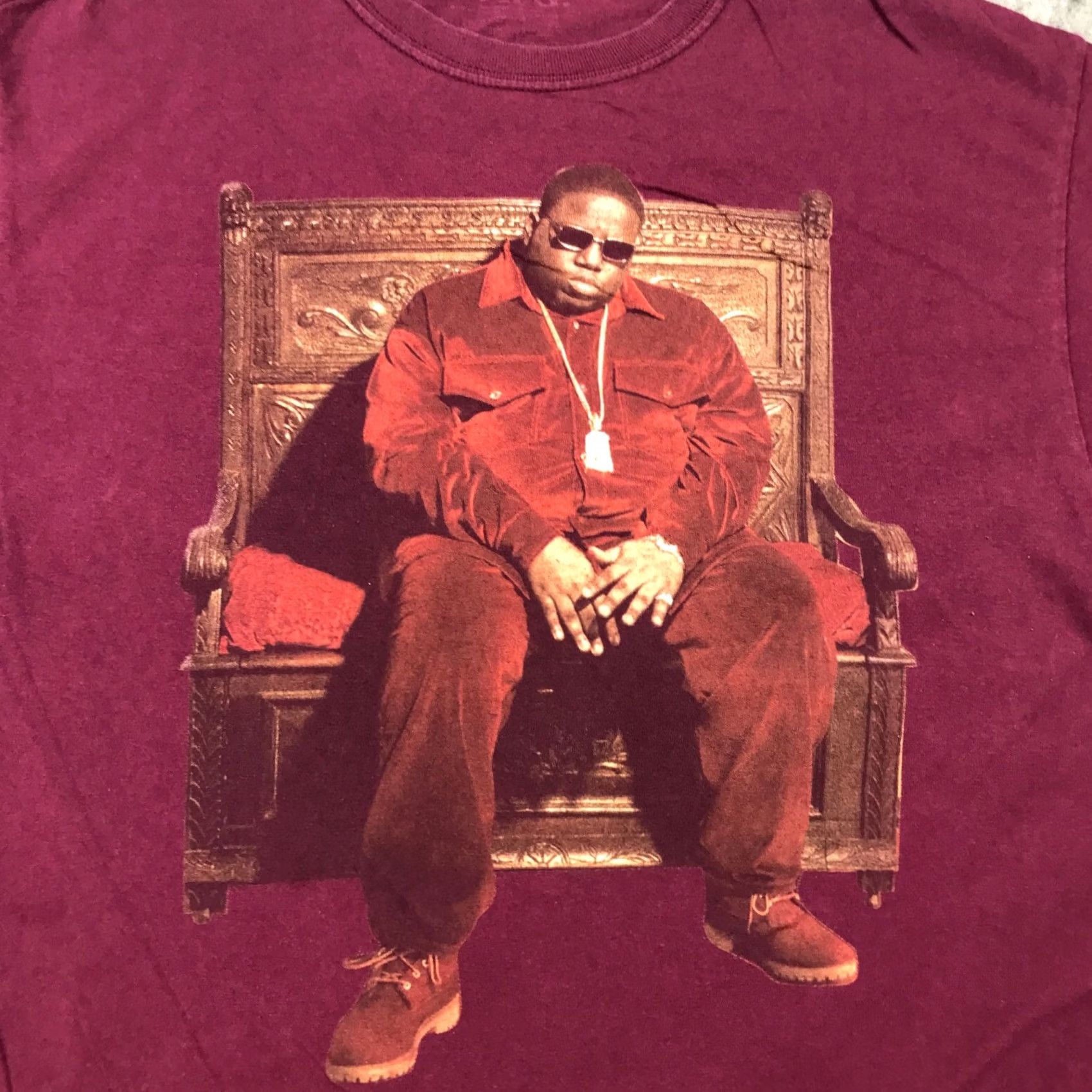 Vintage Notorious B.I.G. Mens Shirt M Red Biggie Smalls Tee Shirt Crew Neck Short Sleeve T-Shirt Music Graphic Print Size US M / EU 48-50 / 2 - 2 Thumbnail