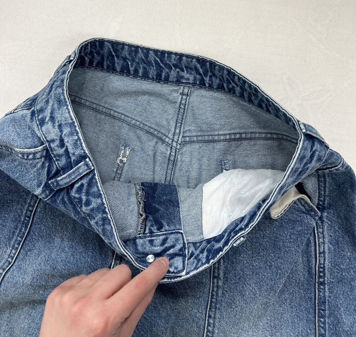 Vintage Baggy Pants Cargo Multi Pocket Denim Jeans Vintage Y2K Size US 34 / EU 50 - 3 Thumbnail