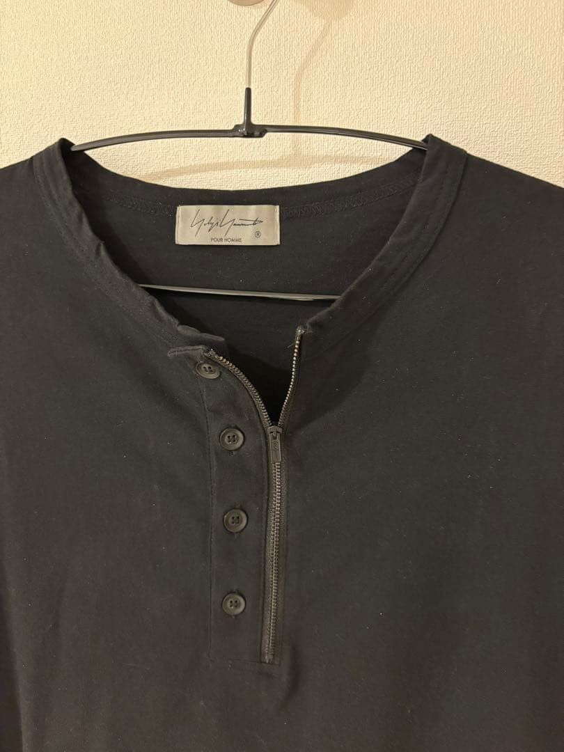 Pour Homme Henley Zip Up Tee