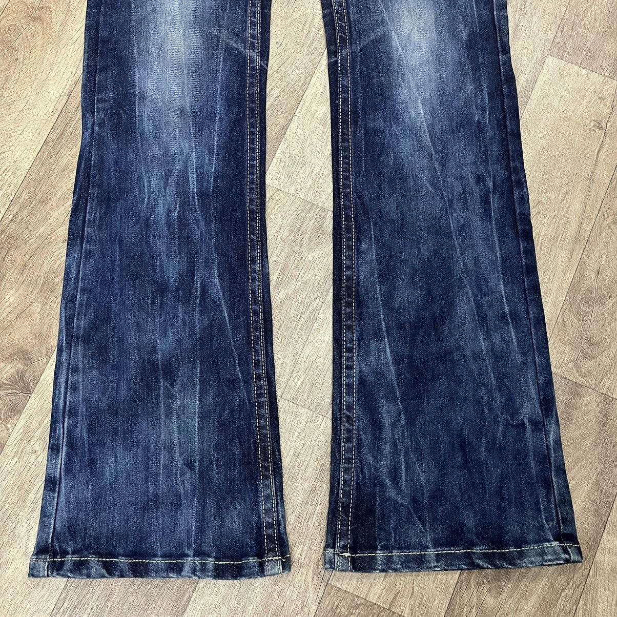 Ed Hardy × Japanese Brand Flare Jeans Red Pepper Jeans Embroidered Boot Cut Denim Size 28" / US 6 / IT 42 - 13 Thumbnail
