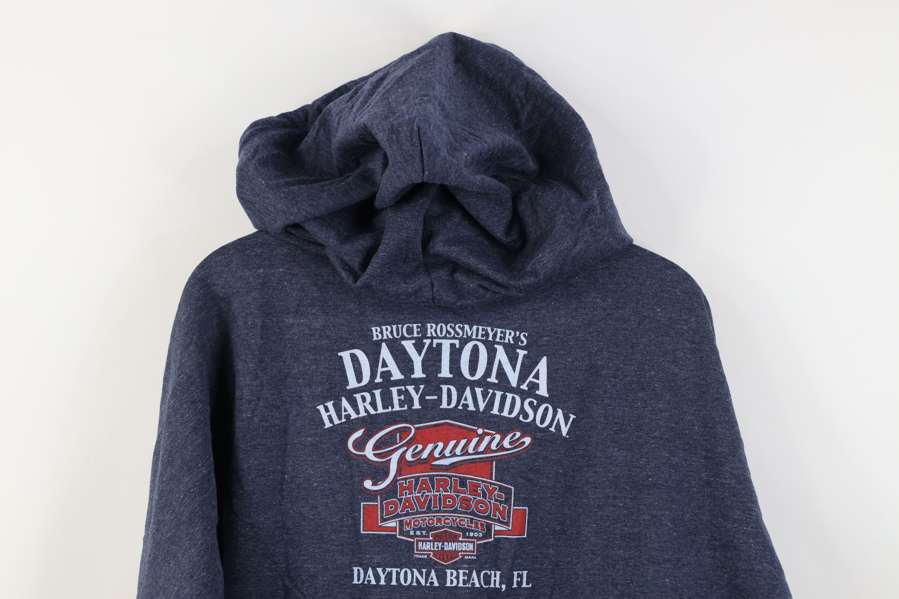 Harley Davidson Vintage Y2K Harley Davidson Script Hoodie Sweatshirt Blue Size L / US 10 / IT 46 - 14 Thumbnail
