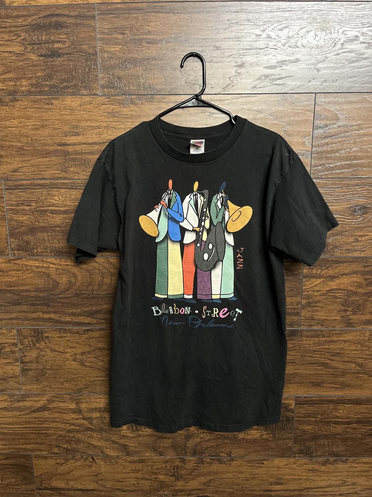 Designer Vintage Bourbon Street Jazz Art Tee - New Orleans T-shirt -L Size US L / EU 52-54 / 3 - 1 Thumbnail
