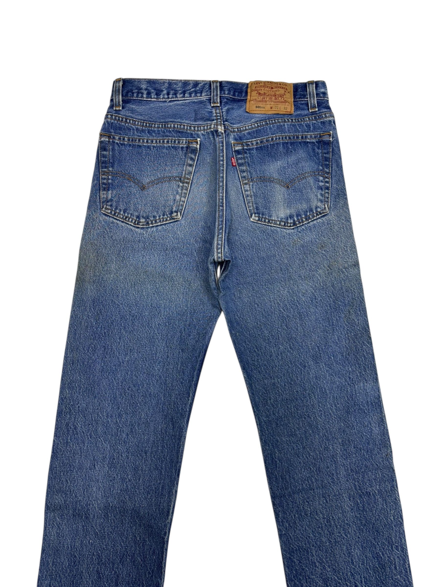 Levi's 💥VINTAGE LEVIS 501xx MADE IN USA DISTRESS DENIM JEANS Size US 29 - 6 Thumbnail