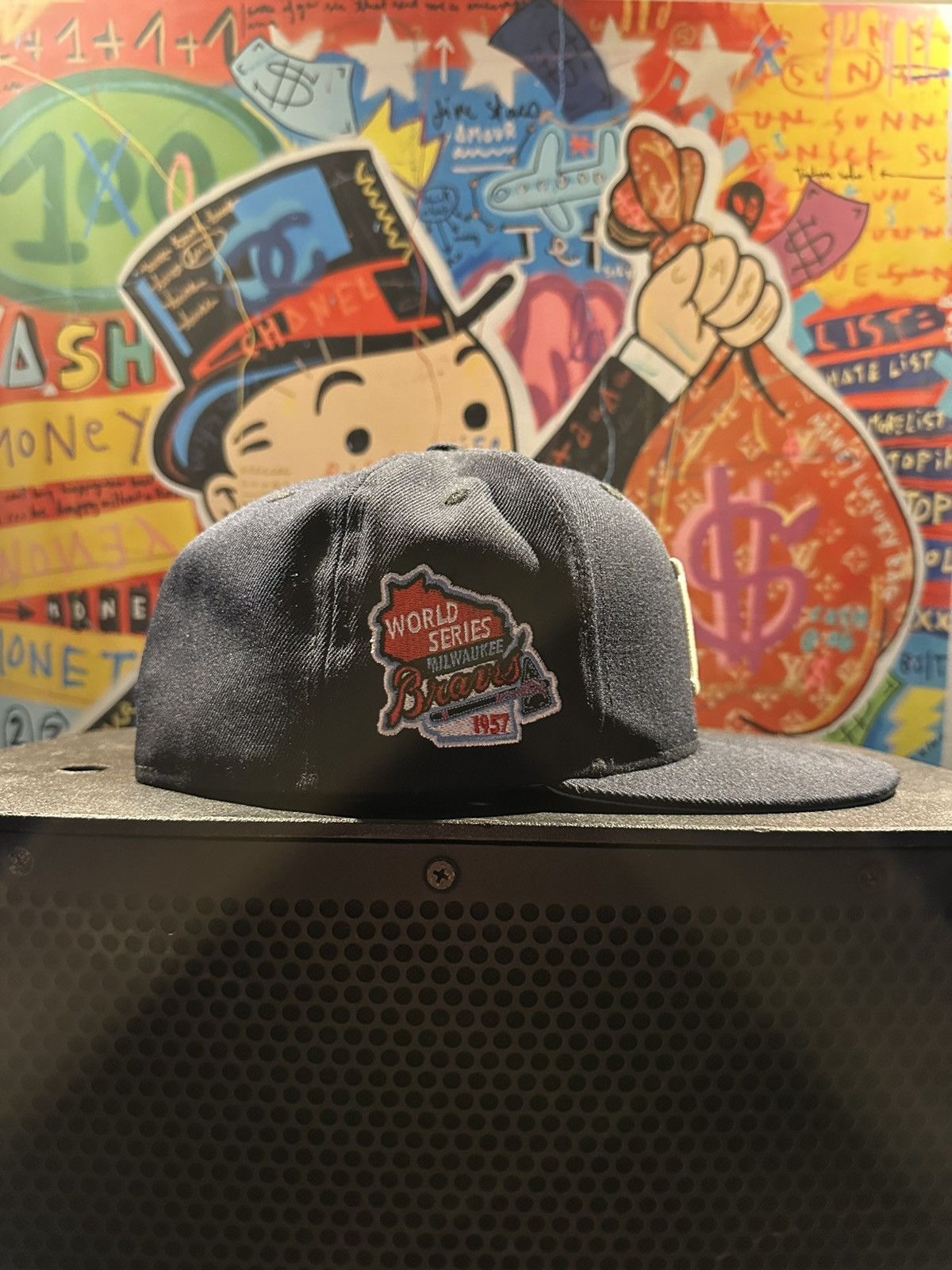 New Era New Era Milwaukee Braves 1957 World Series Fitted Size ONE SIZE - 3 Thumbnail