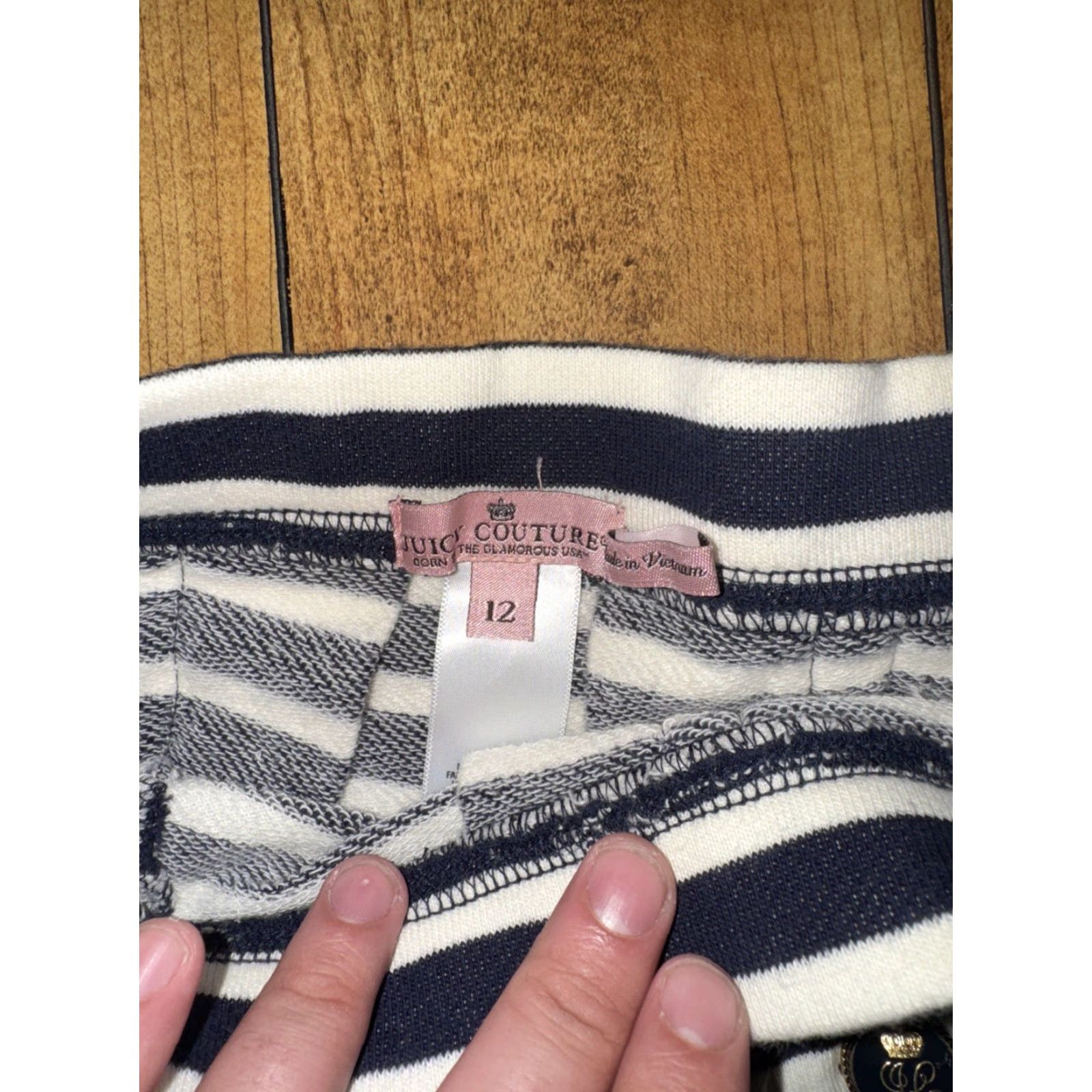 Juicy Couture VINTAGE Juicy Couture Striped Mini Skirt Navy White Nautical Y2K Size 12 Size 34" / US 12 / IT 48 - 3 Thumbnail