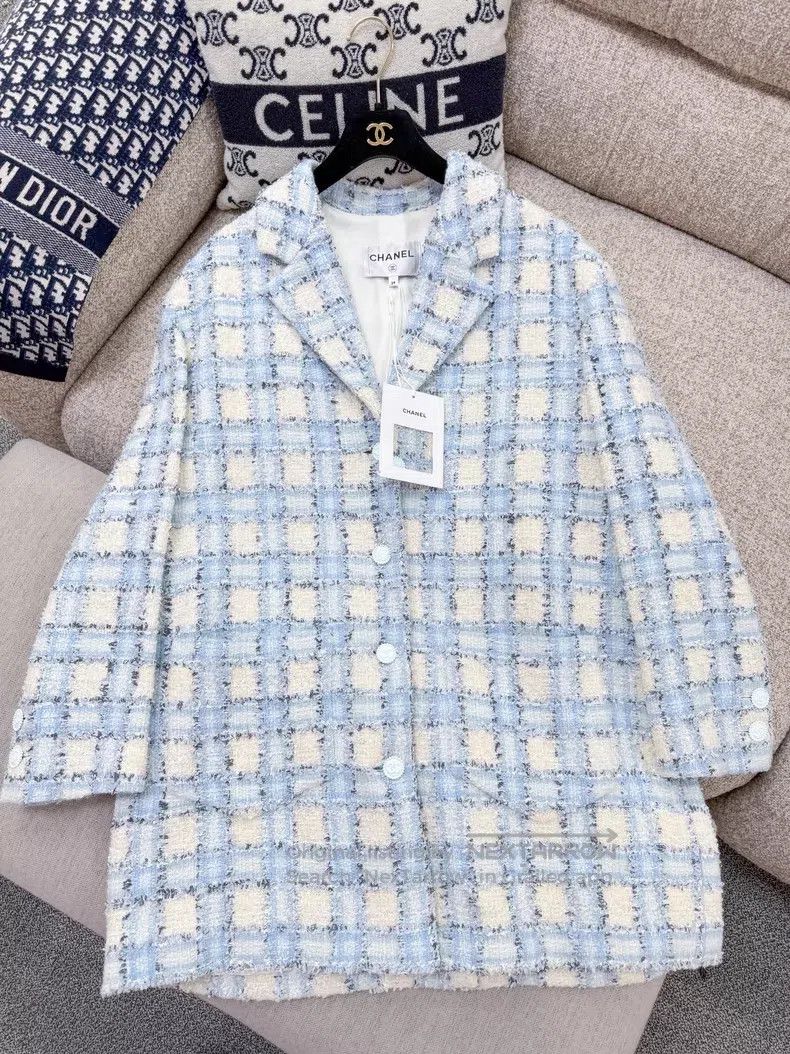 Chanel Chanel Sequin beaded plaid long-sleeved woven tweed long-s Size XS / US 0-2 / IT 36-38 - 4 Thumbnail